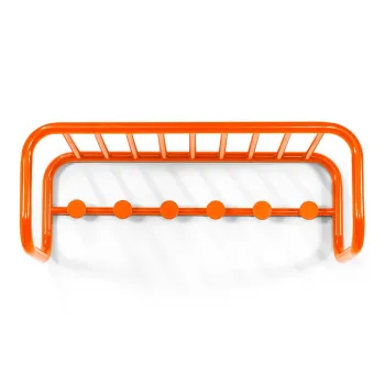 Cuier de perete portocaliu cu raft din metal Retro - Spinder Design imagine