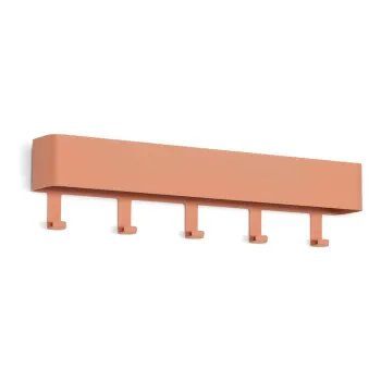 Cuier de perete roz somon cu raft din metal Dax Play - Spinder Design imagine