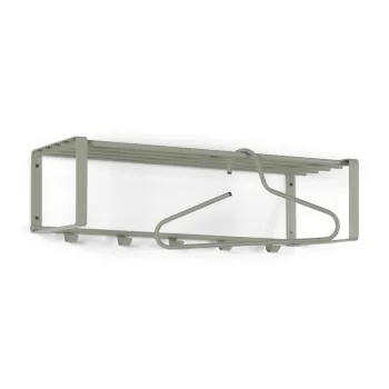 Cuier de perete verde-gri cu raft din metal Rex - Spinder Design imagine