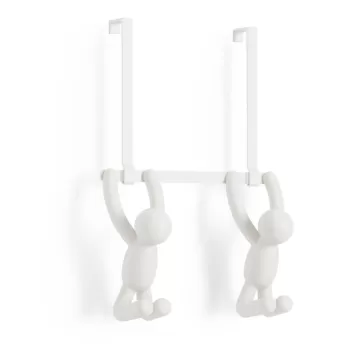 Cuier de usa alb din plastic 22 cm Buddy - Umbra imagine