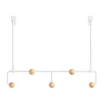 Cuier de usa alb/in culoare naturala din metal 39 cm Estique - Umbra imagine