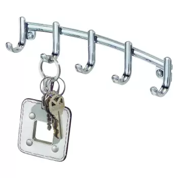 Cuier metalic pentru chei iDesign York Lyra, 21,5 x 4,6 cm imagine
