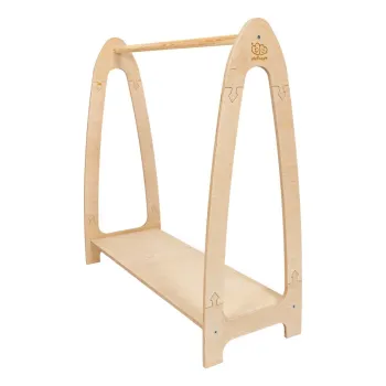 Cuier pentru copii in decor de pin in culoare naturala 60x96 cm Montessori - Meowbaby imagine