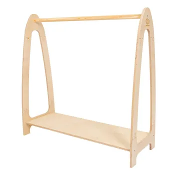 Cuier pentru copii in decor de pin in culoare naturala 98x96 cm Montessori - Meowbaby imagine