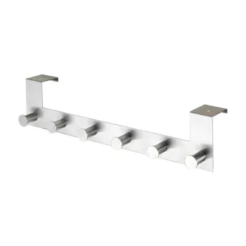 Cuier suspendat pentru usa cu 6 carlige Wenko Celano, argintiu imagine