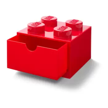 Cutie cu sertar pentru birou LEGO(R), 15 x 16 cm, rosu imagine