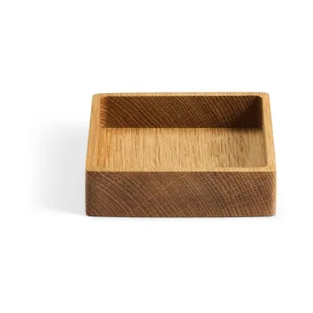 Cutie de depozitare in culoare naturala din lemn decorativa 11x11x3 cm Square S - LIND DNA imagine