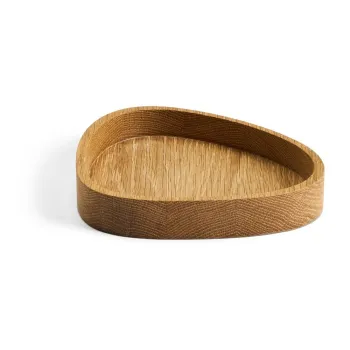 Cutie de depozitare in culoare naturala din lemn decorativa 18x16x3 cm Curve M - LIND DNA imagine