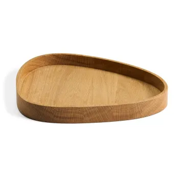Cutie de depozitare in culoare naturala din lemn decorativa 26x23x3 cm Curve L - LIND DNA imagine