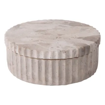 Cutie de depozitare maro deschis din piatra decorativa o 15x6 cm Marble - PT LIVING imagine