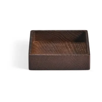 Cutie de depozitare maro din lemn decorativa 11x11x3 cm Square S - LIND DNA imagine