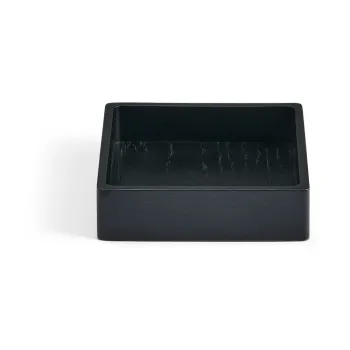 Cutie de depozitare neagra din lemn decorativa 11x11x3 cm Square S - LIND DNA imagine