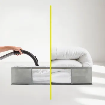 Cutie de depozitare sub pat, din plastic cu vacuum 60x45x15 cm - Homea imagine