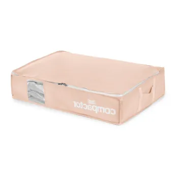 Cutie de depozitare sub pat din plastic cu vacuum 65x45x15,5 cm Pink Edition - Compactor imagine