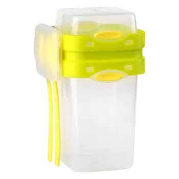 Cutie pentru pranz cu tacamuri Vialli Design, 650ml+230m, verde imagine