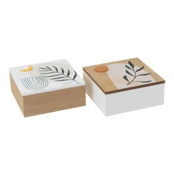 Cutii de depozitare 2 buc. cu capac/decorative o 20x8,5 cm - Casa Seleccion imagine