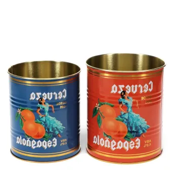 Cutii de depozitare 2 buc. din staniu decorative o 11x13 cm Cerveza Espanola - Rex London imagine