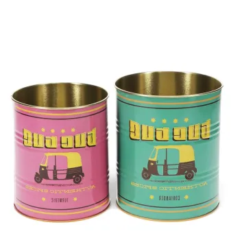 Cutii de depozitare 2 buc. din staniu decorative o 11x13 cm Tuc-tuc - Rex London imagine