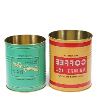 Cutii de depozitare 2 buc. din staniu decorative o 11x13 cm Vintage Coffee - Rex London imagine