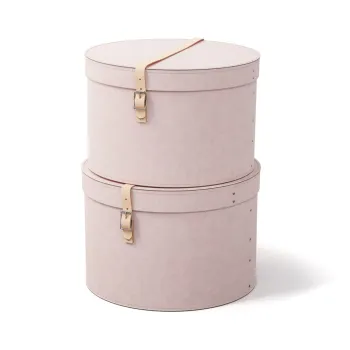 Cutii de depozitare roz-deschis 2 buc. din carton cu capac, decorative o 37,5x25 cm Rut Restore Paper Laminate - Bigso imagine