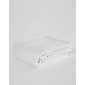 Cuvertura alba din bumbac pentru pat dublu 200x230 cm Plain - Mijolnir imagine