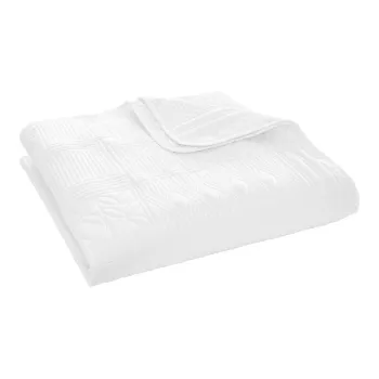 Cuvertura alba matlasata 220x230 cm Folkstone Geo - Catherine Lansfield imagine