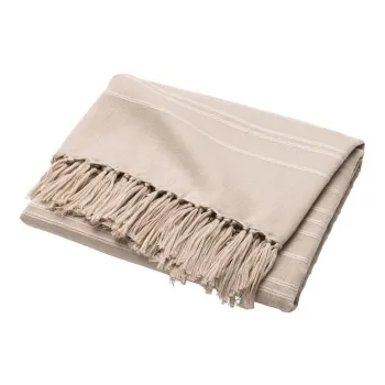 Cuvertura bej din bumbac 125x150 cm Lilia - douceur d'interieur imagine