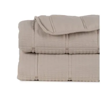 Cuvertura bej matlasata 180x260 cm - Ixia imagine