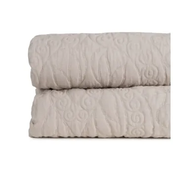 Cuvertura bej matlasata 180x260 cm - Ixia imagine