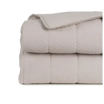 Cuvertura bej matlasata 240x260 cm - Ixia imagine