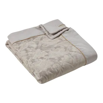 Cuvertura bej matlasata din jacquard 240x260 cm Opulent Jacquard - Catherine Lansfield imagine