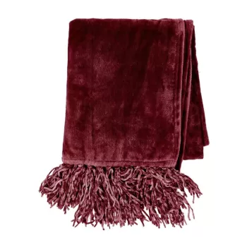 Cuvertura burgundy din microplus pentru pat dublu 220x240 cm - Tiseco Home Studio imagine