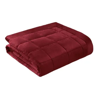 Cuvertura burgundy matlasata din catifea 220x220 cm Kingsley Matt Velvet - Catherine Lansfield imagine
