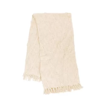 Cuvertura crem din bumbac pentru pat dublu 250x260 cm Sahara - Tiseco Home Studio imagine