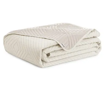 Cuvertura crem matlasata din microfibra 240x260 cm Softa - Restilo imagine