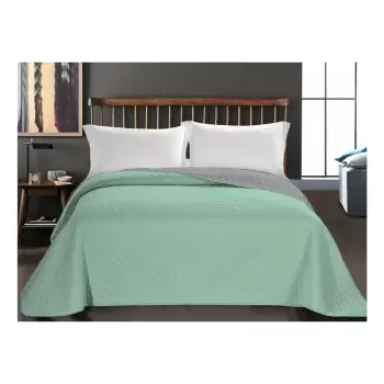 Cuvertura cu 2 fete din microfibra DecoKing Axel, 240 x 260 cm, verde deschis imagine