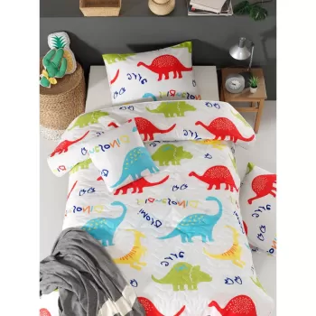 Cuvertura de pat cu fata de perna pentru copii Mijolnir Dinazorus, 160 x 220 cm imagine