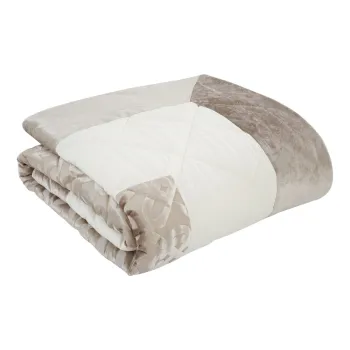 Cuvertura de pat matlasata din catifea 220x230 cm Lattice Cut - Catherine Lansfield imagine