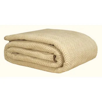 Cuvertura galben ocru/alba pentru pat dublu 200x220 cm Twin - Oyo Concept imagine