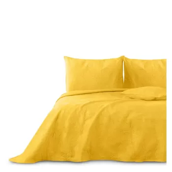 Cuvertura galbena ocru pentru pat dublu 200x220 cm Palsha - AmeliaHome imagine