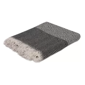 Cuvertura gri/bej pentru pat dublu 170x210 cm Etnik - Mijolnir imagine