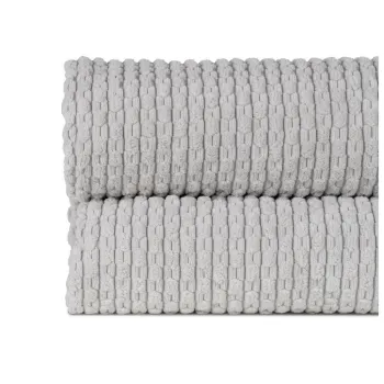 Cuvertura gri deschis matlasata 230x260 cm - Ixia imagine