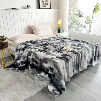 Cuvertura gri din microplus/cocolino 150x200 cm Victory - My House imagine