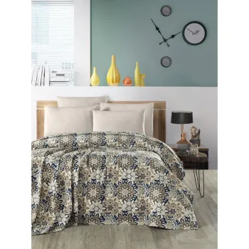 Cuvertura maro din bumbac 200x230 cm Pique - Mila Home imagine