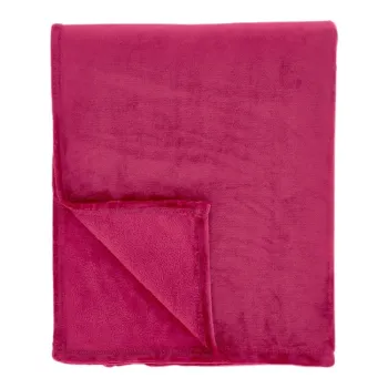 Cuvertura roz din microplus/cocolino 200x240 cm Raschel Velvet - Catherine Lansfield imagine