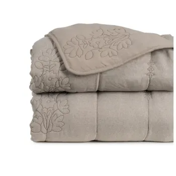 Cuvertura taupe matlasata 240x260 cm - Ixia imagine