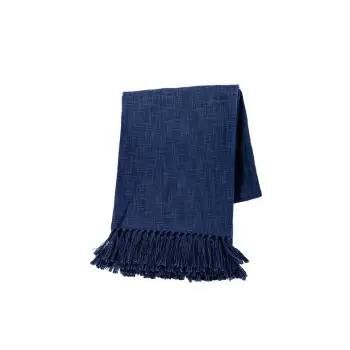 Cuvertura Tiseco Home Studio Slub, 130 x 160 cm, albastru imagine