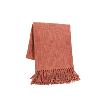 Cuvertura Tiseco Home Studio Slub, 130 x 160 cm, caramiziu imagine