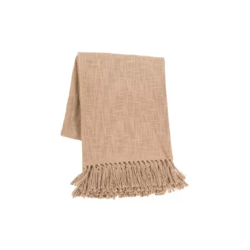 Cuvertura Tiseco Home Studio Slub, 130 x 160 cm, crem imagine