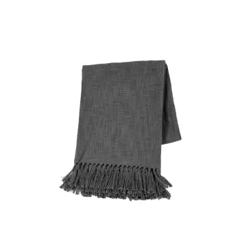 Cuvertura Tiseco Home Studio Slub, 130 x 160 cm, gri imagine